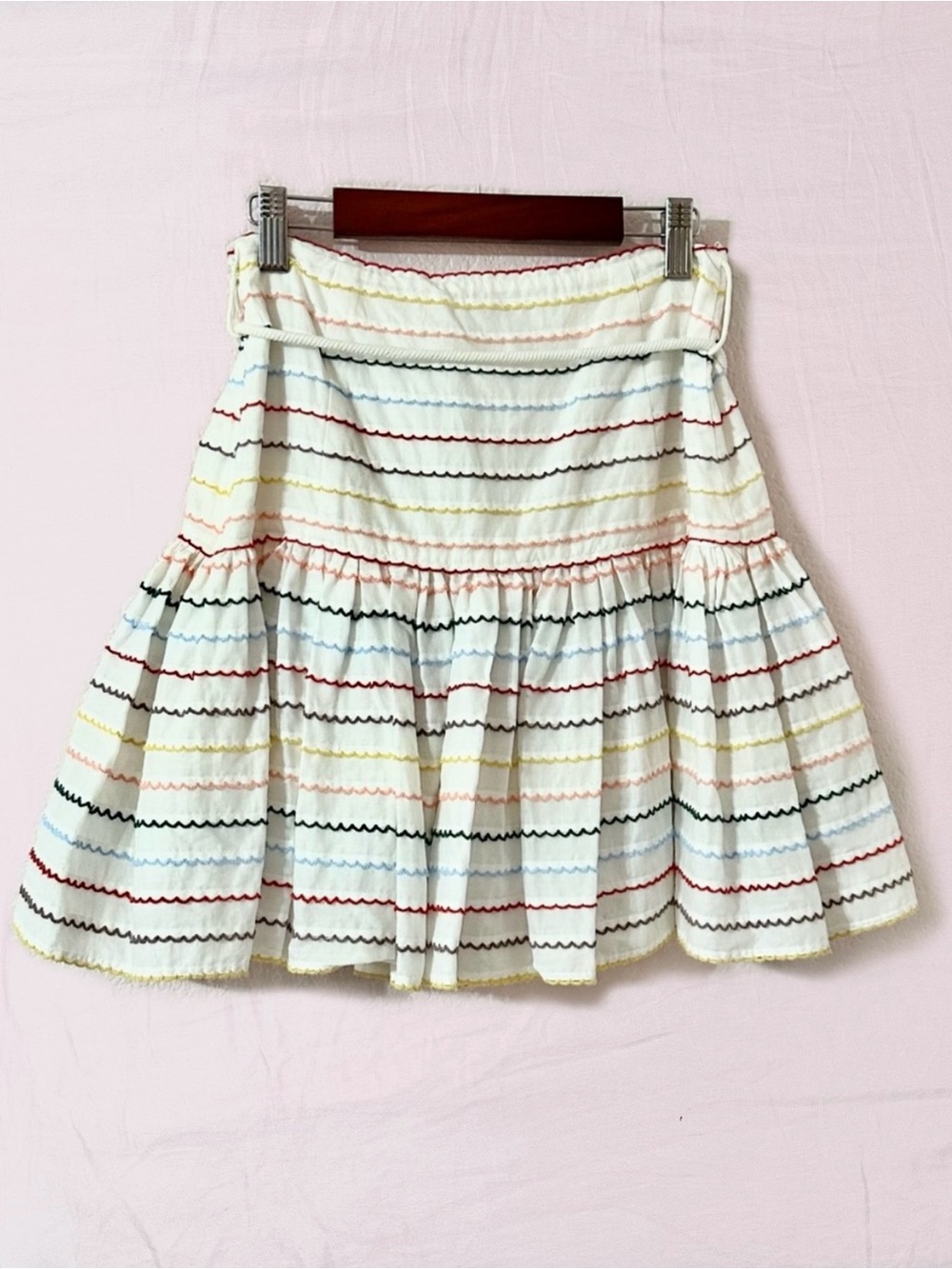Zimmermann Skirt Zinnia Scallop Stripe - Picture 3 of 7
